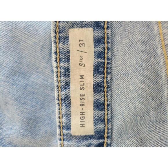 Pilcro & the Letterpress. Anthropologie. Size 31 blue high rise slim jeans - Picture 4 of 6